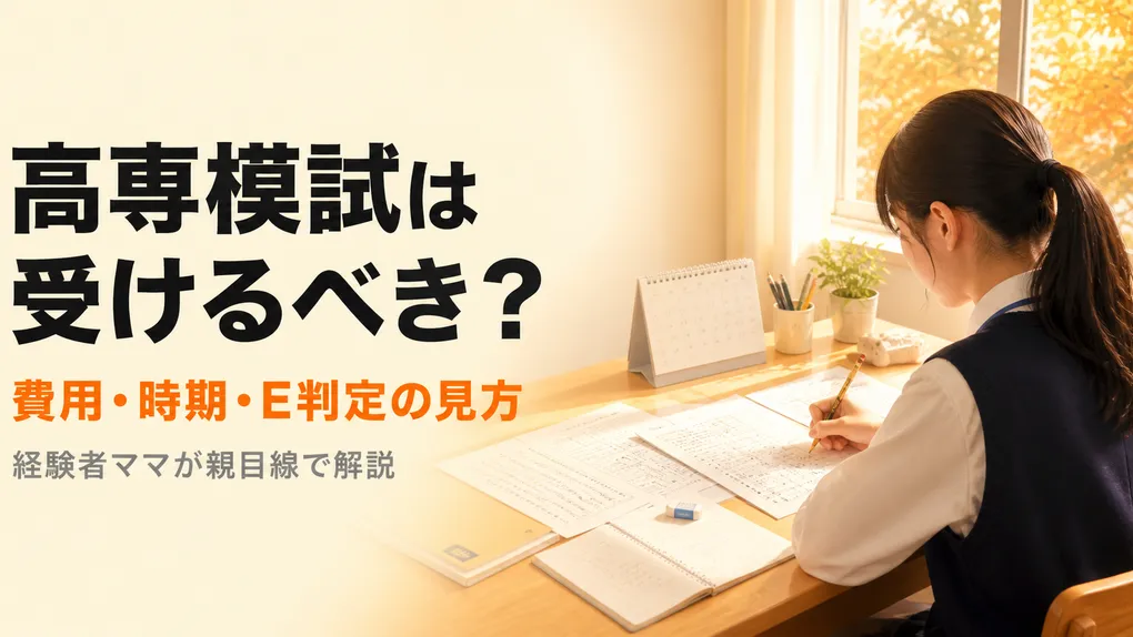 高専模試2026の日程・費用・E判定の見方｜受けた母が解説